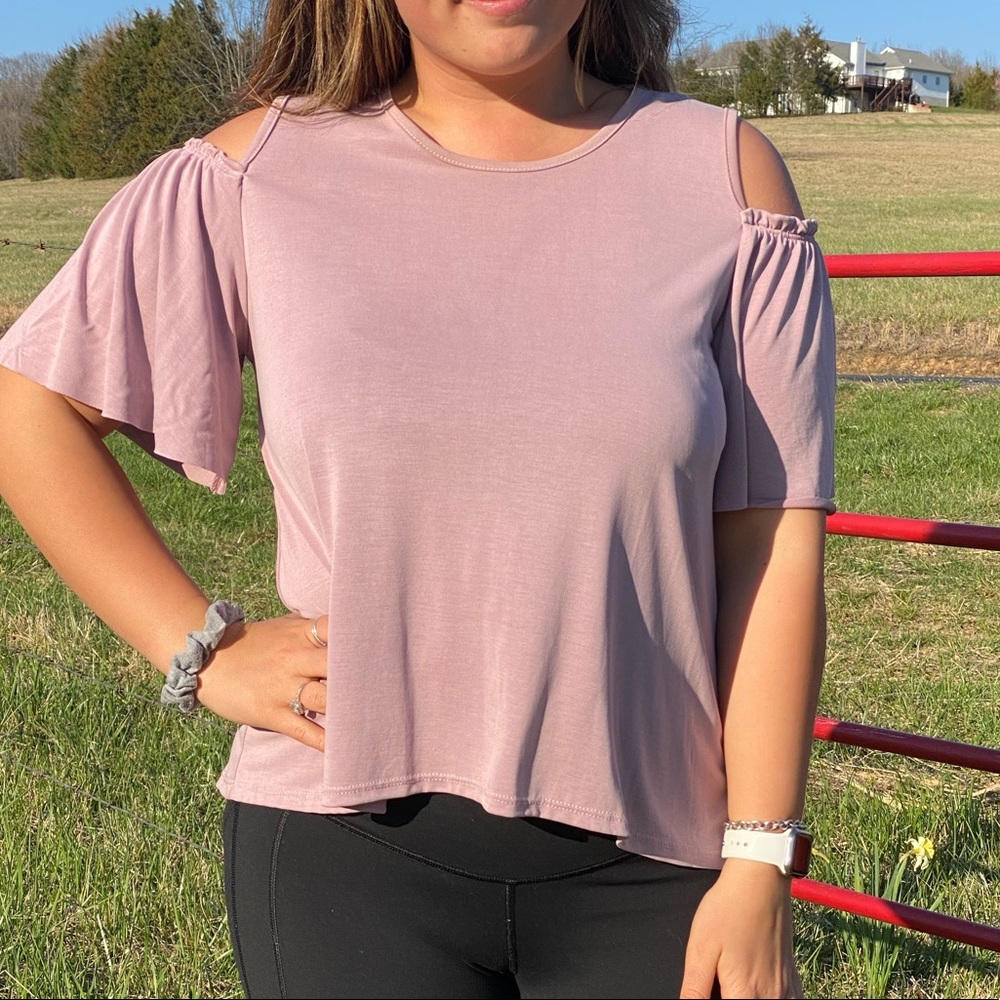 Light purple flowy blouse